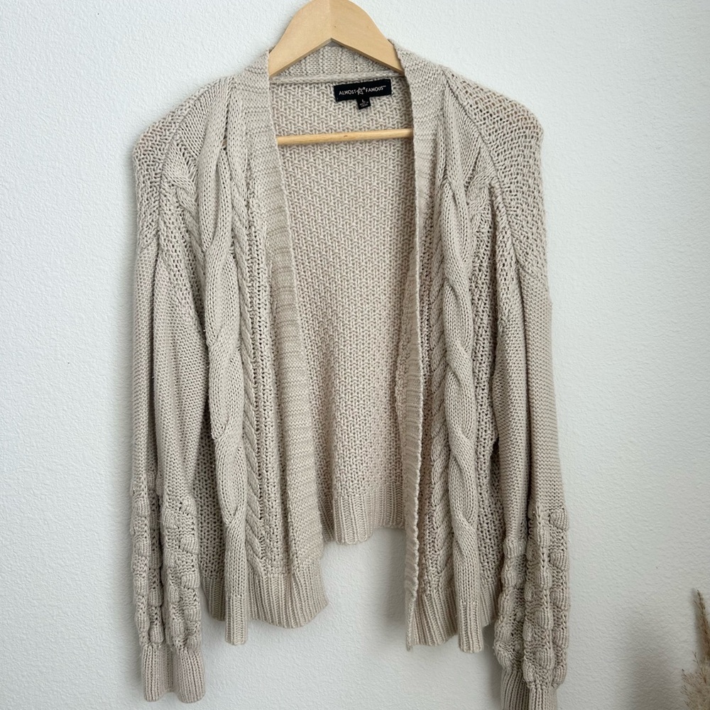 Almost Famous Cableknit Cardigan